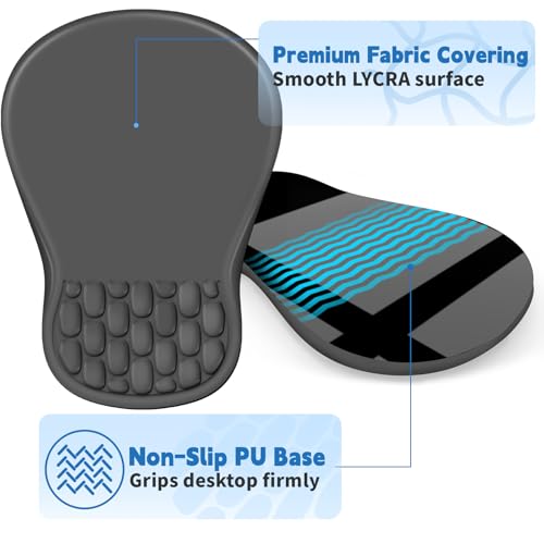 YIWEI Ergonomic Mouse Pad with Wrist Rest for Carpal Tunnel Pain Relief - color: Dark Gray