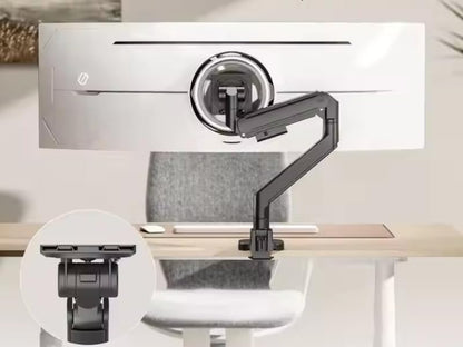 Gladiator Joe Heavy Duty Aluminum Ultrawide Monitor Arm for 49 inch Screens up to 44 lbs, Premium Desk Mount Monitor Stand Designed for Samsung Odyssey G9 and More, Max VESA 100x100, Black