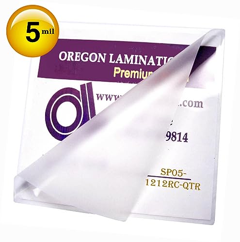 Thermal Laminating Pouches 12-x-12-inches Special Needs Size 5 Mil 25/Pack | 12x12 Size Heat Seals Large as 11-3/4-x-11-3/4-inch Sheet, Waterproof, Round Corners, Clear Glossy Finish, +1 Carrier