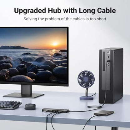 UGREEN USB 3.0 Hub, 4 Ports USB A Splitter Ultra-Slim USB Expander for Mouse, Keyboard, Flash Drive, U Disk, Printer Compatible with Laptop, Desktop PC, Xbox, PS5, and More 2FT - size: ['2 feet'], style: USB-A