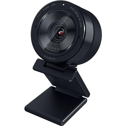 Razer Kiyo Pro Ultra 4K Webcam, Large Sensor, Built-in Mic and Shutter | Auto Light Correction, Pro Grade Content Creation, Streaming, Gaming, Video Calls, Works with PC, OBS, Zoom, Teams
