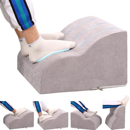Foot Rest for Under Desk at Work.Multifunctional 3-Tier Foot Stool - color: Light Grey