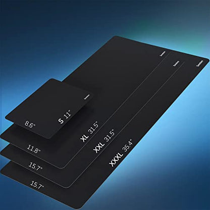 Senetem 4-Pack Mouse Pad, Smooth Gaming Mousepad, Non-Slip Black - size: 11L x 8.6W inches