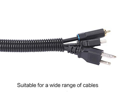Alex Tech 25ft - 1/4 inch Split Wire Loom Tubing - Black - color: Black, size: 1/4"-25ft