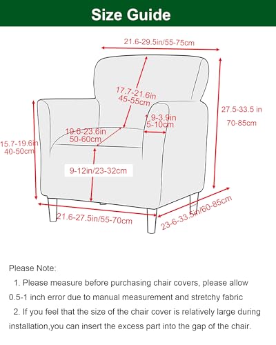 CRFATOP Accent Chair Cover, Stretch Armchair Slipcover for Living Room - color: Color A13