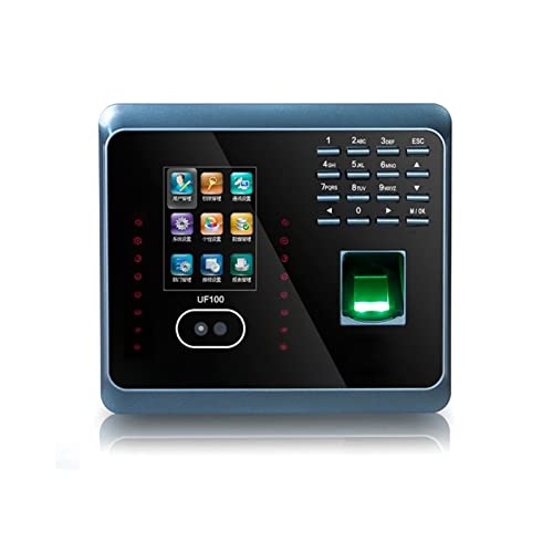 Time Clock, Time Clock UF100plus Face Fingerprint Attendance Machine WiFi Biometric Attendance Machine Time Card Machine for SMEs for Business, Office