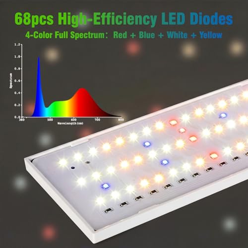 Desk Grow Light with Tray, Small Full Spectrum Plant Light for Indoor Plants, Adjustable Height Tabletop Grow Lamp for Succulents, Bonsai, Seedlings & Herbs, Auto 3/9/12H Timer, 4 Dimmable Levels