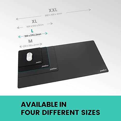 Perixx DX-1000L Waterproof Gaming Mouse Pad with Stitched Edge - Non-Slip Rubber Base Design for Laptop or Desktop Computer - L Size 12.60x10.60x0.08 Inches - size: 12.6L x 10.6W inches
