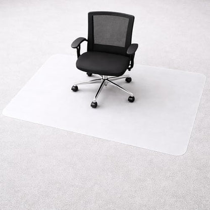 Marvelux Polypropylene Chair Mat for Low Pile Carpets and Carpet Tiles (up to 1/4" Thick), 29” x 46” White Office Carpet Protector, Rectangular, Eco-Friendly, Shipped Flat - size: 29" x 46"