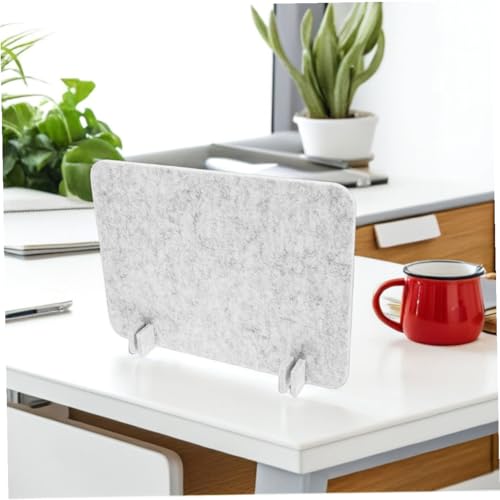 Desk Divider Partition Felt Privacy Panel 40x30cm Silver Gray, Acoustic Desktop Shield for Student Desks and Office Cubicles, 2pcs Classroom and Workspace Barrier