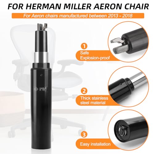 Heavy Duty Gas Lift Cylinder for Herman Miller Aeron Chair, 4 Hydraulic Piston with 500 lbs, Part #7 1B65LR