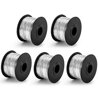 5pcs Rebar Tie Wire, 1/32" Diameter, 40" Length | high quality galvanized steel 40 "(110m) length, 1/32" (0.8mm) diameter