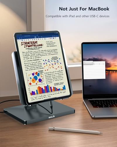USB C Hub Stand for MacBook Pro, 10 in 1 Adapter for MacBook Air Docking Station with 4K 60Hz HDMI, RJ45 Gigabit Ethernet, SD/TF Card Reader, 4 USB 3.0 for iPad/Dell HP/Surface/Lenovo Laptop Dock