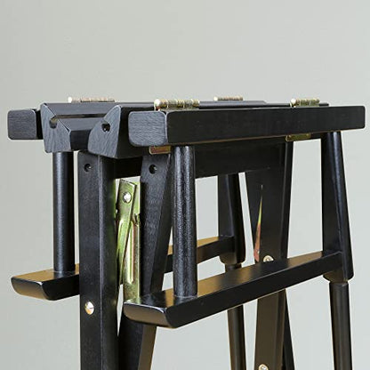 Casual Home 18" Director's Chair Black Frame-Yellow Canvas - color: Black Frame/Yellow Canvas, size: 18" - Classic Height, style: Black Frame