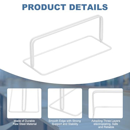 PATIKIL Baffle Desk Divider Clamp, 2 Pcs Punch-Free Base Desk Shield Clamp Desk Divider Partition Clamp Privacy Panel Bracket Holder for DEST Partition Support Office Desk, White - color: White