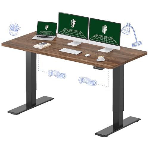 FLEXISPOT 63"x28" Electric Standing Desk, Black Walnut - color: Black Walnut, size: 63x28"