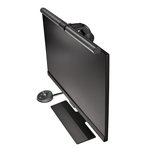 BenQ ScreenBar Plus e-Reading LED Computer Monitor Light Bar with Desktop Dial, Auto-Dimming and Hue Adjustment, No Screen Glare, Space Saving, USB Powered, Matte Silver - style: ScreenBar w/ Dial
