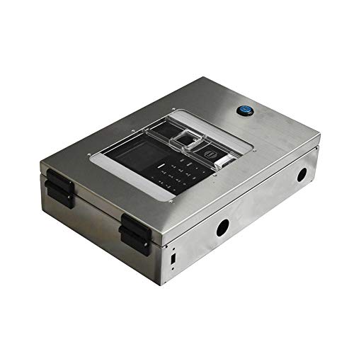 DONCK Time Clock Time Attendance Machine Stainless Steel Protection Box Fingerprint Waterproof Punch Card Machine Time Clocks for Employees