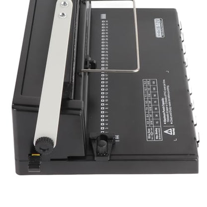 Wire Binding Machine for Office, 34 Hole Square Punch | 12 Sheet Punch Capacity, 3:1 Pitch Compatible, Ergonomic Two Handle Spiral Coil for School Print Shop Home