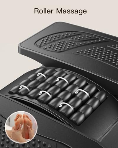 HUANUO Adjustable Foot Rest Under Desk with Massage Texture and Roller