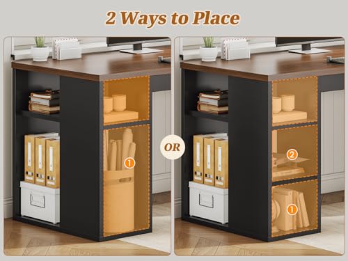 SEDETA Farmhouse 96.5" 2 Person Home Office Desk with Drawers | Gaming Desk with Storage, Double Computer Desk with Storage Drawers, Long Two Person Writing Desk, Black - color: Black