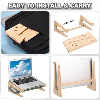 PATIKIL Wooden Laptop Stand 1Pack Dual-Use Laptop Stand Vertical for 13-18 - size: 13-18 Inch