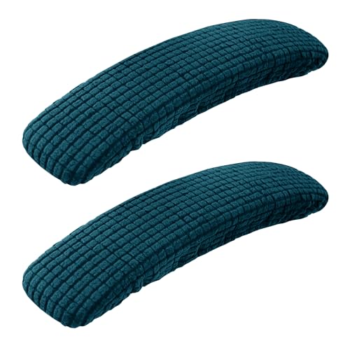 SARAFLORA Office Chair Armrest Cover Stretchable Water Resistant Spandex Stretch Computer Office Chair Arm Pad Covers Chair Slipcover for Desk Chairs Arm Sapphire 2 Pcs - color: Sapphire, size: 2 Pcs