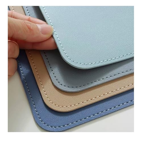 Desk Pad, Leather Non-Slip Laptop Computer Desk Keyboard Mat, Table Protector Blotter Mat, Large Mouse Pad (23.6" x 11.8")-Light Blue - color: Light Blue