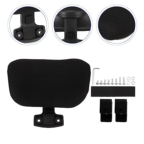 Tofficu Office Chair Headrest Attachment Adjustable Height Mesh Neck Support Pillow Ergonomic Backrest Enhancer for Comfortable Home and Work Seating - size: Black-Clip inner diameter 2.2 cm