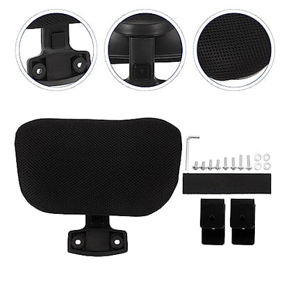 Tofficu Office Chair Headrest Attachment Adjustable Height Mesh Neck Support Pillow Ergonomic Backrest Enhancer for Comfortable Home and Work Seating - size: Black-Clip inner diameter 2.2 cm
