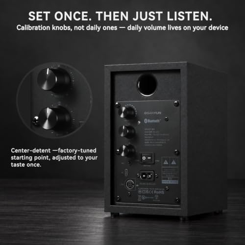 Sanyun SW203 3" 2-Way Active Bookshelf Speakers for Desktop Computer PC - color: Black