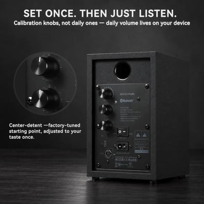 Sanyun SW203 3" 2-Way Active Bookshelf Speakers for Desktop Computer PC - color: Black
