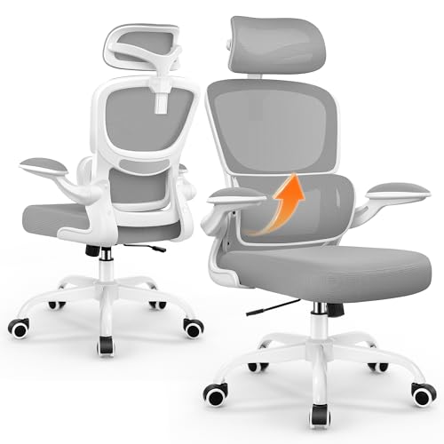 ALLGOD Ergonomic Office Chair, 300 LBS Computer Chairs with Adjustable Lumbar Support, Breathable Mesh Desk Chair Ergonomic with Thickened Cushion, Comfy Home Office Desk Chair (Grey) - color: Grey(standard), size: 1 Pack