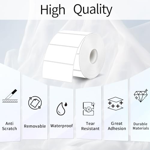 2×3 Inch White Thermal Labels Stickers, Direct Thermal Label, Waterproof Direct Thermals Stickers Perforated Lines- 300 Sheets/Rolls - color: White-1, size: 2*3 inch/1 roll