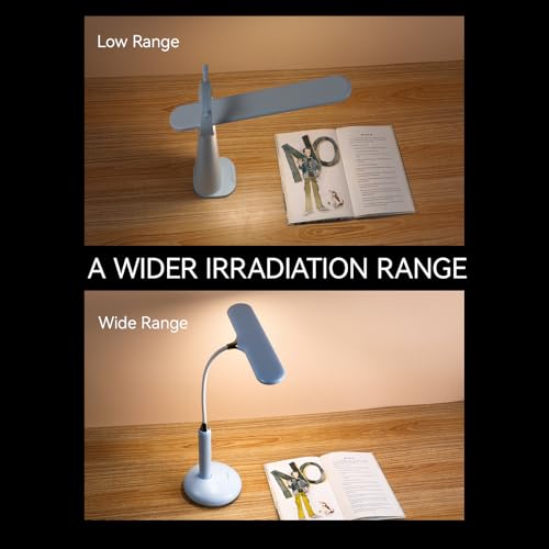 VAVOFO Wireless LED Desk Lamp 6778B - Touch Control, 2700-7000K Adjustable Color Temperature, 700 Lumens, 360° Gooseneck, USB-C Charging, 2.5 Hours Wireless Use, Eye-Caring Light (Blue) - color: Blue