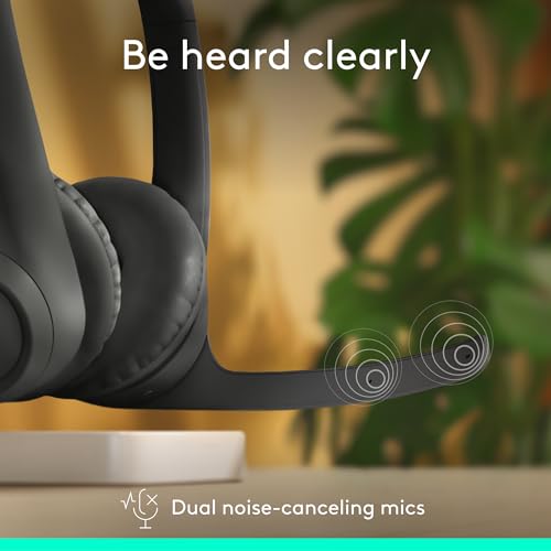 Logitech Zone 300 Wireless Bluetooth Headset with Noise-Canceling Microphone, Compatible with Windows, Mac, Chrome, Linux, iOS, iPadOS, Android – Graphite (Renewed) - color: Graphite