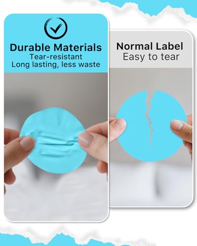 iEager 2 Inch Round Thermal Labels, Blue Circle Thermal Printer Stickers - color: Blue, size: 2 INCH