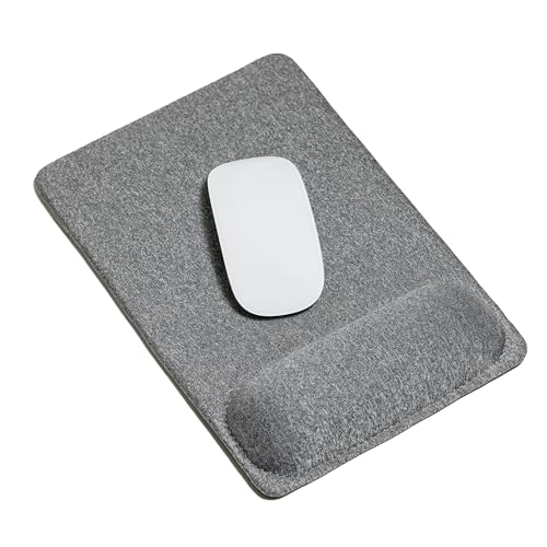 SenseAGE Large Ergonomic Mouse Pad with Wrist Rest Support, Enhanced Comfort & Space, Non-Slip Mouse Mat for Desk, Laptop & Computer, 10.6 x 7.3 inch (Grey) - size: 10.6L x 7.3W inches