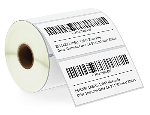 BETCKEY - 4" x 2" (102 mm x 51 mm) Thermal Labels, [1 Roll/750 Labels] - color: 01-rolls (750 Labels)