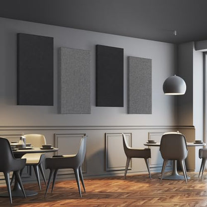 2 Pack Acoustic Panel 47.2"x23.6" Soundproof Fiberglass Panel,Charcoal Grey - color: Charcoal Grey, size: 47.2" x 23.6"-2pcs