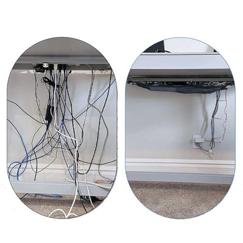 Under Desk Cord Organizer Space-Saving Large Capacity Adjustable Versatile