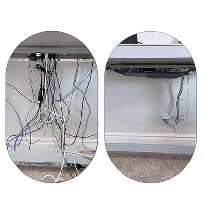 Under Desk Cord Organizer Space-Saving Large Capacity Adjustable Versatile