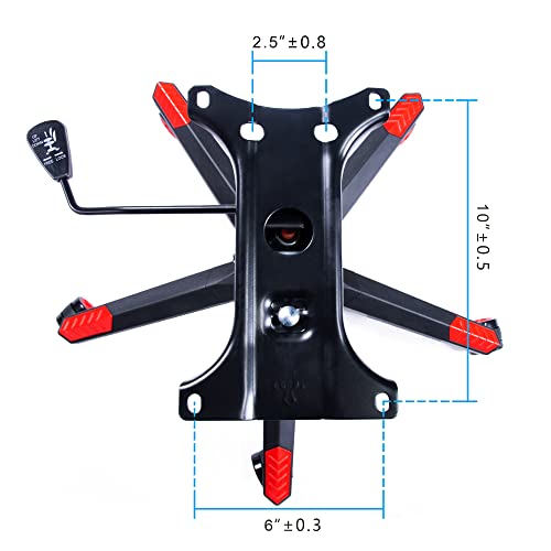 Frassie 28" Gaming Chair Base Replacement Set with Plate, Cylinder, Wheels | Heavy Duty Nylon Gamer Chair Base Replace Kit with 5 Casters Red - color: Red