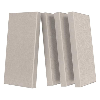 4 Pack Acoustic Panels 23.6"x11.8" Soundproof Fiberglass Panel, Linen - color: Linen, size: 23.6" x 11.8"-4pcs