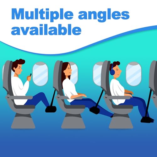 Airplane Foot Hammock with Removable Base & Memory Foam - Wide Hardboard Support No-Collapse Foot Rest for Long Flights, Office, Travel - Thickened Design Relieves Foot Pain (Black, Travel Essentials) - size: 1 Pack
