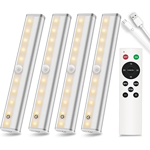 Diomart Under Cabinet Lighting with Remote, 3 Color Temps,4 Pcs - size: 4 Pack