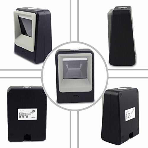 2D QR Barcode Scanner,Symcode Omnidirectional Hands-Free USB Automatic Barcode Reader for Mobile Payment Computer Screen Scan - color: Black