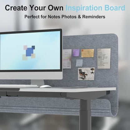 Desk Privacy Panel with Wire Management, 47.2" x 22.5" Cubicle Desk Divider