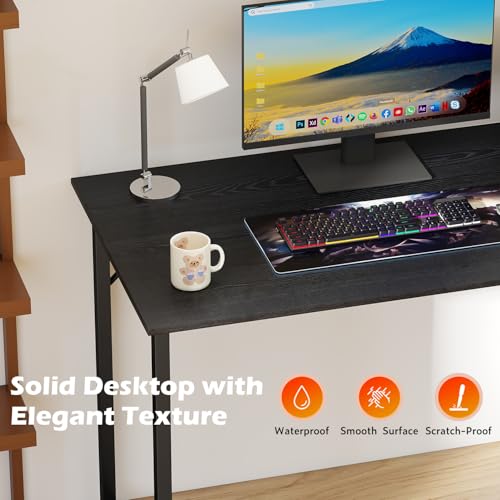 BestOffice Computer Desk,Home Office Desk, Modern Simple Style for Home Office Study Writing (Black, 47 Inch) - color: Black, size: 47 Inch