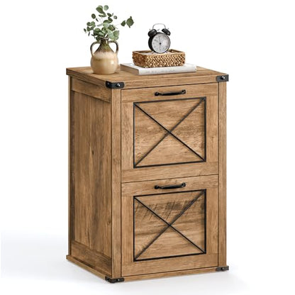 VASAGLE File Cabinet, Filing Cabinet with 2 File Drawers, Printer Stand, Fit A4, Letter Size, Hanging File Folders, Modern Farmhouse Style, for Home Office, Honey Brown UOFC048T41 - color: Honey Brown, style: 2 Drawers